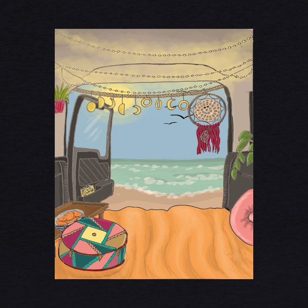 Camper Van Life - at the beach by Ethereal Designs